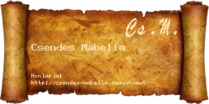 Csendes Mabella névjegykártya